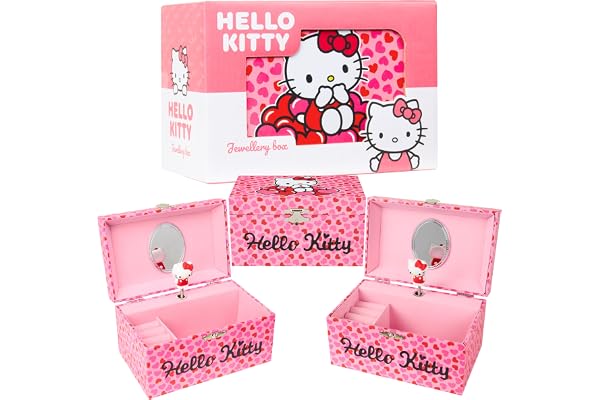 Hello Kitty Sanrio musikalisk smyckeskrin flickor presentidéer tweens Kawaii sovrumsdekor Kuromi uppskruvbar musiklåda spegel förvaringslådor anime-gåvor till henne
