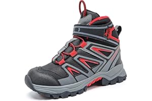 JMFCHI Winterschuhe Kinder Schneestiefel Jungen Warm Gefütterte Mädchen Wanderstiefel Mid Trekkingschuhe Outdoor rutschfest