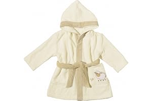 Egeria 501019 Sheep Kapuzenmantel Baby Bademantel, Bio Baumwolle, 32 x 24 x 10 cm, Ivory