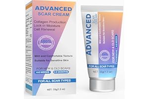 SarCop Silicone Scar Gel Scar Cream, Advanced Scar Removal Cream - Reduces The Appearance of C-Section, Injury, Stretch Marks, Acne, Burns, Keloids, Old & New Scars, 35g (1.2oz)