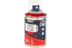 PEBEO - Pittura spray per tessuti 7A Spray - Tessuti naturali e sintetici - A base acqua - Senza solventi - Lavabile in lavatrice - Pittura su tessuto PEBEO colore Rosso