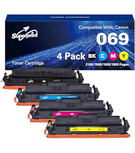 Cool Toner 055 Cartouche De Toner Compatible Pour Canon 055H 055 I-SENSYS MF742Cdw MF746Cx MF744Cdw LBP663Cdw MF743Cdw MF745Cdw LBP664Cx MF741Cdw MF746Cdw MF740C LBP660C, Noir Cyan Jaune Magenta