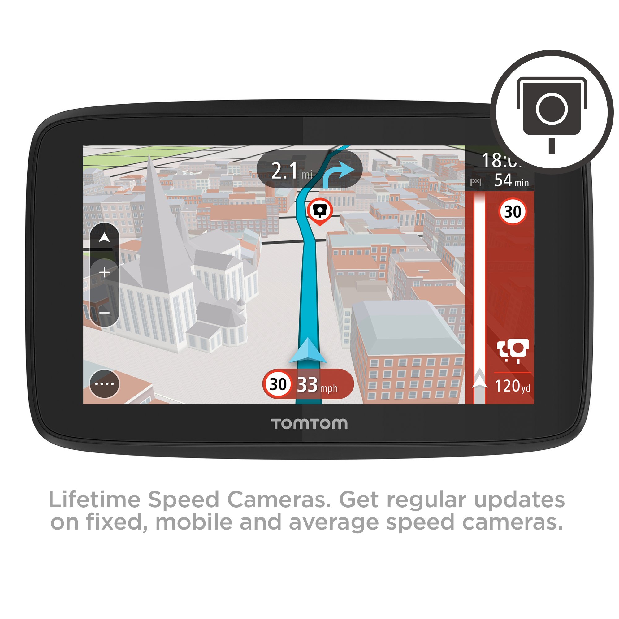 TomTom GO 520 with WiFi Lifetime World Maps, Traffic, Handsfree