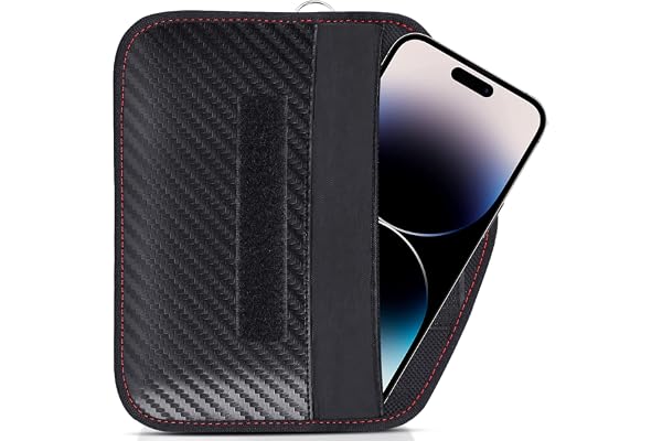 Samfolk Anti Tracking mobiltelefonfodral universal XL för Display Max 7,8 tum – Faraday väska mobilväska strålskydd kolfiber
