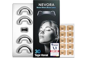 Nevora® Magnetische Nasenpflaster | 30 Tage Vorrat | Starker Kleber | Nasenspreizer gegen Schnarchen | Nasenpflaster Magnet | Nasen Strips, Besser Atmen | Schnarchpflaster | Nose Strips Magnet