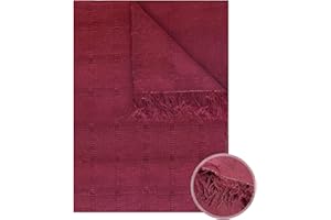 GFD – Colcha Multiusos para Sofas Lisa, Cubre Sofa, Plaid Sofa, Plaid Cama, Jarapas para Sofas, Foulard Sofa, Manta Cubre Sofa, Colcha Sofa (125 x 180, Granate)