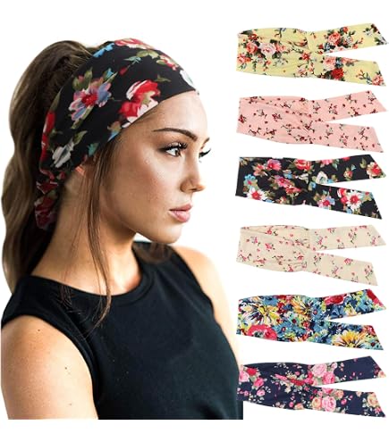 5 Stück Boho Stirnbänder Für Damen – Elastisch, Rutschfest, Für Sport & Alltag