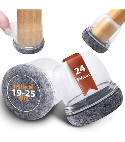 16 Embouts Transparents En Silicone Pour Pieds De Chaise - Diamètre 14 Mm - Antidérapants Et Protection Sol