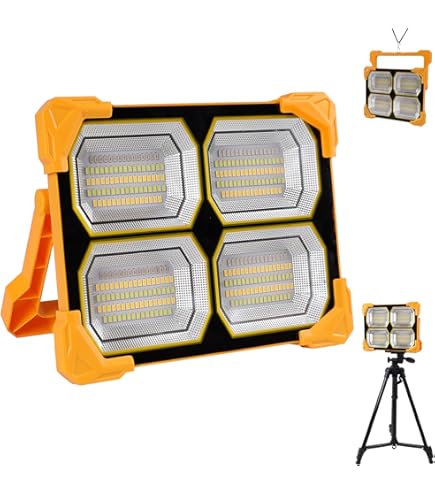 Luce LED Da Lavoro Industriale IP67 - 820 Lumen, Impermeabile, Con Treppiede Per Cantieri E Officine - Foto 10