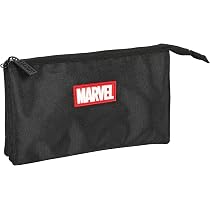 Safta Federmäppchen Für Kinder Mit Marvel-Design – Bunt, Mit Drei Fächern, Für Schule & Freizeit