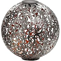 Dehner Solarkugel Luanda, Ø 30 cm, Metall, silber/kupfer