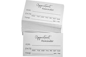ABC Gift Shop 100 Appointment Reminder Cards - Business, Salon, Medical - 3.5" x 2" - 2019