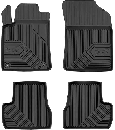 J&J AUTOMOTIVE | 3D Tappeti Tappetini Per Auto In TPE Gomma Premium Su Misura Per C3 2009-2016, Con Bordo Rialzato Di 4 cm, Nero, Inodore, Set 4 Pezzi