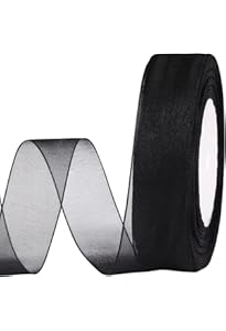 IMPRINT Organaza Sheer Wine Red Ribbon, 1 Inch Wide, 35 Metre Roll