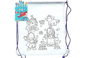 20 zaini da colorare per bambini e 20 set di 7 cere colorate partituki. Certificato CE di non tossicità. Dettagli di compleanno per bambini