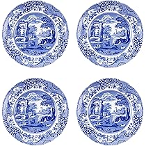 Spode Blauwe Italiaanse augurkschotel | 8,5 inch kleine serveerschaal voor zoete en hartige lekkernijen | Gemaakt van fijn porselein | magnetron- en vaatwasmachinebestendig