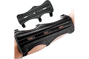 ‎PROWITHLIN prowithlin Bogenschießen Armschutz, Bogenschießen Armschiene/Bogenschießen Rindsleder Unterarmschutz w/Bow Range mit 3-Gurt-Schnallen, Armschutz für Bogenschütze Hunter