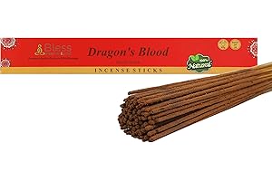 BLESS INTERNATIONAL Bless-Dragons-Blood-Incense-Sticks 100% Naturalne-Handmade-Handmade-Dipped Organic-Chemicals-Free For Purification-Relaxation-Positivity-Joga-Meditation The-Best-Woods-Scent (25 Sticks (40GM))