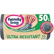 Lot De 20 Sacs Poubelle 35 Litres Parfum Menthe - Polyéthylène Haute Densité, Anses - Pour Maison, Bureau - Vert