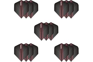 MageRabbit Darts Flights in 5 Colours, 15 Pieces Per Set, Durable Standard Dart Flights for Soft Tip Darts and Steel Tip Darts