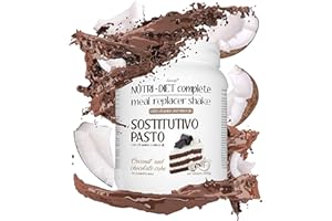 PASTO SOSTITUTIVO NUTRI DIET complete al gusto di TORTA al COCCO e CIOCCOLATO Line@diet | 500g, 14 PASTI completi | ricco di vitamine e minerali