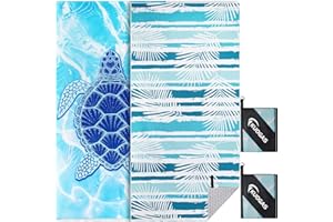KUOGAS Strandtuch XXL 2er Set 90×180 cm,Groß Schnelltrocknendes Mikrofaser Handtuch, Sandfrei Badetuch,Stranddecke Damen strandhandtuch