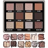 Palette Ombretti Neutri Smokey Nude - 12 Colori Brillanti e Opachi Altamente Pigmentati per Trucchi Occhi Natural - Make Up P