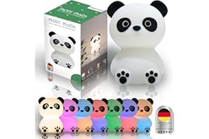 ‎MEGALIGHT MegaLight LED Nachtlicht Kinder RGB-Farbwechsel | Nachtlicht Baby ohne verschluckbare Kleinteile | Stilllicht dimmbar Timer | Nachtlampe für Kinderzimmer Touch USB | Paddy Panda