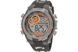 Armitron Sport Męski zegarek z cyfrowym chronografem i paskiem z żywicy, 40/8188GMG