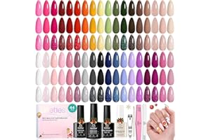 beetles Gel Polish 44 PCS Christmas Set-36 Colours Soak Off UV Gel Polish Set Base Coat Glossy Matte & Glitter Top Coat Colourful Muse Collection Nude White Pink Red Blue Manicure Gifts for Her