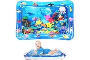 TOPJOWGA Wassermatte Baby, Baby Wasserspielmatte, Aufblasbare Spielmatten, Baby Aufblasbare Spielmatten Baby Spielzeuge 3 6 9 Monate, Baby Geschenk Frühe Entwicklung Spaßaktivitäten (Meeresboden)