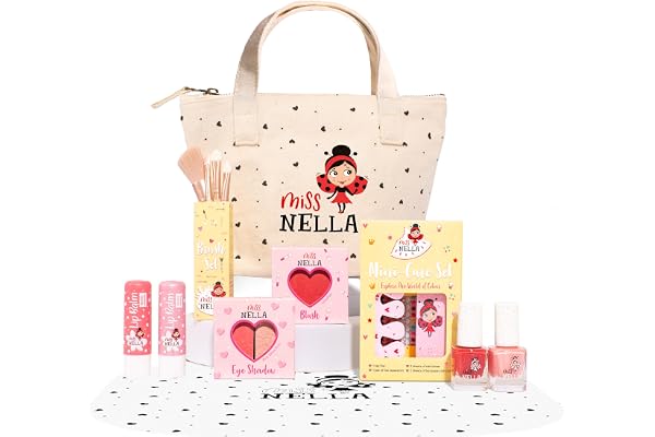 Miss Nella édition spéciale Ensemble de Maquillage et de Vernis à Ongles pour Petites Filles, hypoallergénique, testé dermatologiquement, Non Toxique, sûre et Amusante (Bag Of Wonder, 10, unité)