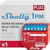 Shelly Plus 1PM | WLAN ve Bluetooth r&ouml;le şalteri, akım &ouml;l&ccedil;&uuml;ml&uuml;, 16 A, ışık kontrol&uuml;, Alexa ve Google Home ile &ccedil;alışır, iOS ve