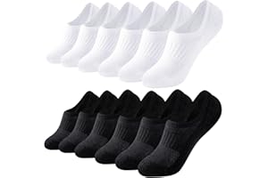 inaWarm Chaussettes Femmes 35-38 39-42, Chaussettes De Sport Invisibles En Coton Rembourrées Anti-ampoules Pour Femme Et Fille 6 Paires