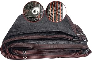 GEOVNE Hochleistungs-Sonnenschutznetz,80-90% Gewächshaus-Schattiernetz,Schattennetz,Einfach Einzurichtende Sonnensegel,für Balkon,Scheune,Carport,Zwinger,Anpassbar,Schwarz (3x3m)