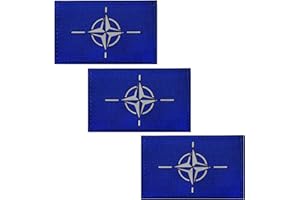 ODSS Parche reflectante infrarrojo infrarrojo de la bandera de la OTAN, organización del Tratado del Atlántico Norte Emblema táctico militar Moral decorativas