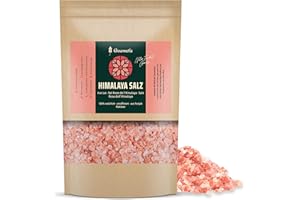 ‎GOURMETIA Gourmetia Himalaya Salz grob 900g, Rosa Kristallsalz aus Punjab Pakistan, Steinsalz