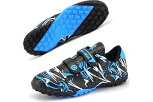 DIQUEQI Astro Turf Football Boots Boys Girls Football Trainers Soccer Athletics Training Shoes Teenager Outdoor Sport Shoes Sneakers for Unisex Kids Red