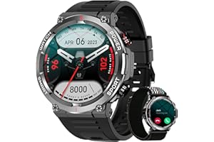 Blackview Smartwatch Herren (Anrufe tätigen/empfangen), 1,39'' Fitnessuhr mit Herzfrequenz SpO2 Schrittzähler Schlafmonitor, 100 Sportmodi, IP68 Wasserdicht Aktivitätstracker, Sportuhr für iOS Android