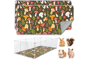 BeBeJoJo Lot De 2 Tapis Lavables Et Réutilisables pour Cage De Cochon D’Inde, Doublures Absorbantes pour Pipi, Tapis pour Petits Animaux, Lapins Et Hamsters