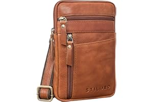 STILORD 'Brooks' Marsupio Cintura Pelle Vintage Borsello da Petto Borsa Monospalla per Uomo Donna Vintage e Borsetta Porta Cellulare per Viaggio Festival Cuoio, Colore:texas - marrone