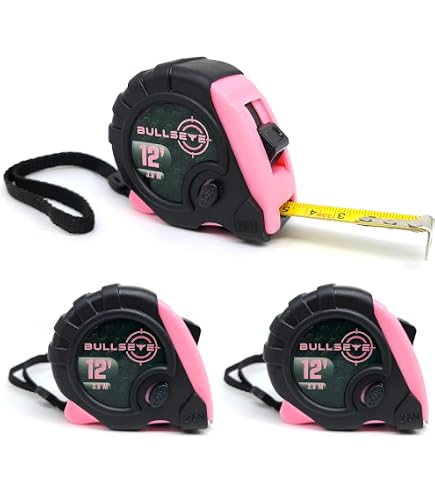 Lichamp Pink Tape Measure 4 Pack - Includes 10ft, 16ft, 25ft Retractable Tapes & Soft Tape, 04MXPK Set - View #8