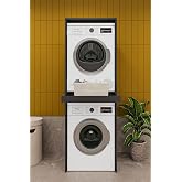 ASRA TREND Koyu Gri BD-05 &Ccedil;amaşır ve Kurutma Makinesi Dolabı 65x60x194 cm &Ccedil;ekmeceli Ara Raflı &Uuml;st &Uuml;ste Yerleşim &Uuml;nitesi%100 M