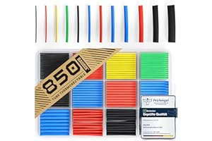 BAURIX® Kit de gaine thermorétractable 850 pièces - Assortiment de tube thermorétractable en couleur - Rapport de rétraction 2:1 - Gaine retractable pour fil electrique - heat shrink tube