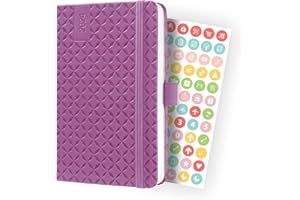 SIGEL J4114 Jolie Agenda semainier 2024, couverture rigide, 9,5 x 15 cm, 174 pages, violet, ca. A6