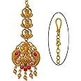 Nagneshi Art Traditional Gold-Plated Maang Tikka with Lakshmi Design | Bridal & Festive Hair Accessory 16186
