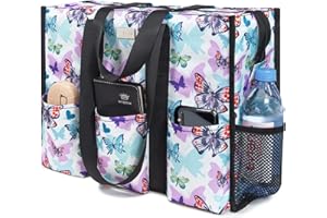 TOPDesign Utility-Wasserabweisende Tragetasche mit 13 Außen- und Innentaschen, Reißverschluss Oben und Dicker Unterseite