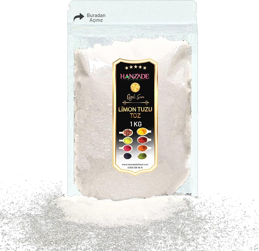 Hanzade Bitkisel Limon Tuzu Toz 1 Kg