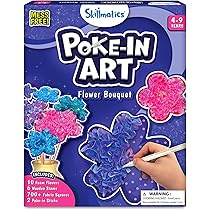thumbnail image 2 of Fabric Art Frenzy, Star Helio Fabric Art Frenzy For Kids, For Girls Age 3 4 5 6 7 8 Years Old Poke Art Kits Creative Puzzle Puncture Painting Toy Gift Kids Pin 2 of 11