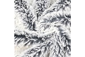 kullaloo Dip Dye - Peluche, Color gris oscuro - 15 mm Supersoft Shaggy - el tamaño 0,5 m x 1,5 m